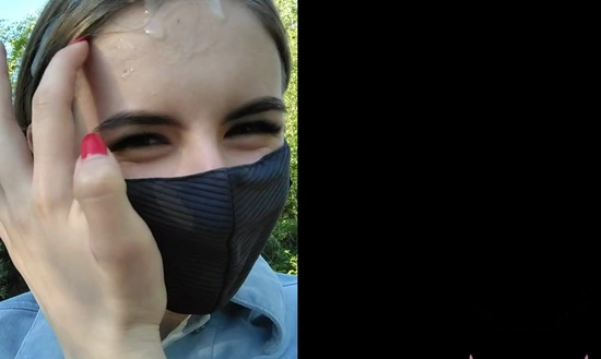 Снял на мобильный телефон как я трахал подругу и кончал ей на лицо