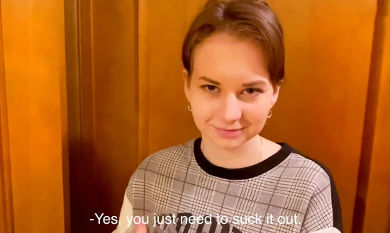 Сводная сестра выпила стакан спермы и занялась сексом с братом!